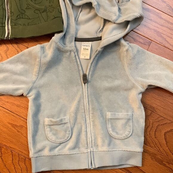 Carter’s size 12 Months zip up hoodie bundle - Picture 2 of 10
